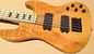 Flame maple 5 string electric bass guitar with ashwood body 20  tone position maple fingerboard free shipping supplier