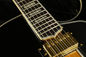 Quality blackburst thick hollow body block inlay single cutaway electric guitar supplier