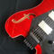 Custom New high-quality Headless Electric Guitar With Tiger striped in Red supplier