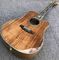 Aablone Tree life Cutaway Koa wood acoustic guitar 41 inch Ebony fingerboard Solid koa guitar supplier