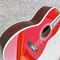 100% All Real Abalone Ebony Fingerboard OOO45s Acoustic Electric Guitar in Wine Red supplier