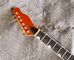 Custom orange TL hollow body f hole ebony fingerboard gold bridge electric guitar musical instrument shop supplier