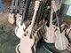 V shape 6 string electric guitar, white body, gold hardware, Fingerboard ebony, free shipping supplier