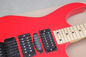 Factory Custom Red Body Electric Guitar with Floyd Rose,HSH Pickups,Black Dots Fret Inlay,Black Hardwares supplier