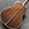 Custom OM Body Solid Europe Spruce Top Ebony Fingerboard Rosewood Back Side Abalone Binding Classic Acoustic Guitar supplier
