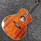 Custom Full Abalone Inlays OOO 39 Inch Round Body Solid Koa Top Acoustic Guitar supplier