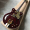 Custom Double Convex Surface Electric Guitar Big Tremolo in Wine Red supplier