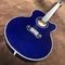 Custom 43 Inch Sky Blue Lacquered Solid Wood Polished Jumbo Flamed Maple Back Side Cutaway Acoustic Guitar supplier