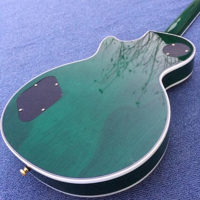 Chibson custom LP electric guitar, Green Flame Maple Top electric