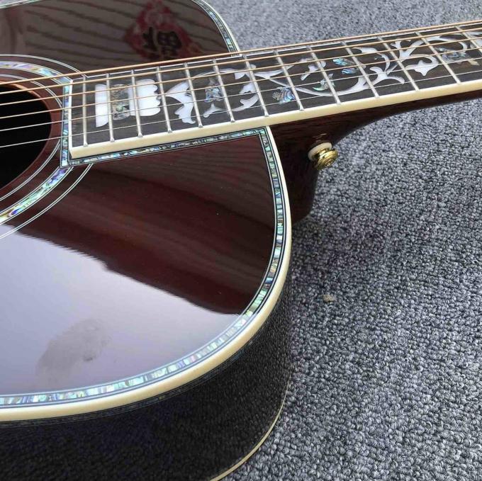 Real Abalone inlays Sunburst Solid spruce top 41 inch D style Acoustic