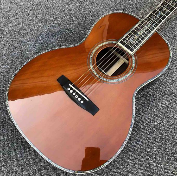 cedar top 00045 model acoustic guitar red pine 100 all real abalone