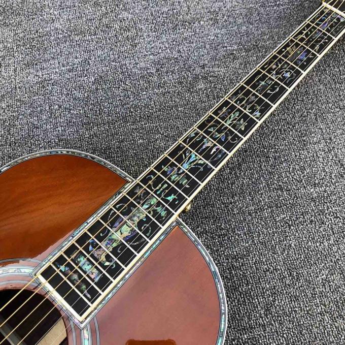 000 style Abalone inlays Ebony fingerboard classic ooo 39" Acoustic Guitar solid spruce top Free