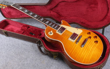China Les in stock 1959 R9 honey burst Paul LP style standard best tiger fire electric guitar,Musical InstrumentsFree shipping supplier