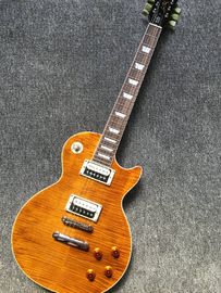 China LP 1959 R9 Electric guitar Tiger Flame with Chrome hardware luxury finished way with Chrome hardware LP standard Electri supplier