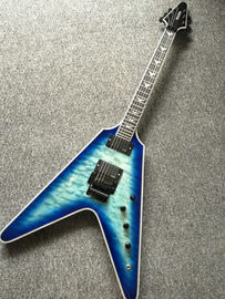 China 2017 custom kinds colors alien flying v guitar free shipping blueburst color ebony fretboard flying v electric guitar supplier