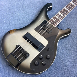 China Best Bass Top quality Rick 4003 model Ricken 4 strings Electric Bass guitar in Metal color Chrome hardware, Free shippin supplier