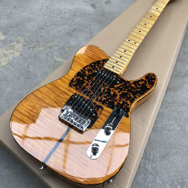 China New style high quality customized tele electric guitar, Maple Fingerboard, Flame Maple Top guitar supplier