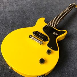 China Wholesale and Hot selling OEM studio electric guitar yellow color one piece bridge pickup LP 1958 Junior guitar supplier
