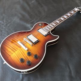 China 2017 line up custom 1959 R9 Tiger Flame LP Electric guitar,Chrome hardware,Chibson solid mahogany LP guitar supplier