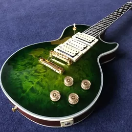 China Custom Shop 3 Pickup Ace Frehley green color guitar musical instruments supplier
