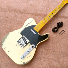 China High quality relic remains TELE electric guitar, handmade TELE aged relic electric guitar supplier