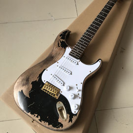China New style high quality custom relic ST electric guitar, Rosewood fingerboard relic electric guitar supplier