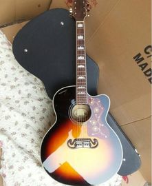 China 2018 New sunburst cutaway G200 acoustic guitar single cut GB200 VS electric acoustic guitar fishman presys blend mic supplier