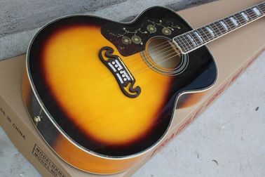 China 2018 New Left handed G200 acoustic guitar celluloid binding GB lefty GB200 electric acoustic guitar supplier