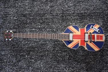 China Tiger Maple back&Side Union Jack Top Hofner Icon Series Vintage Violin 4 Strings Bass supplier