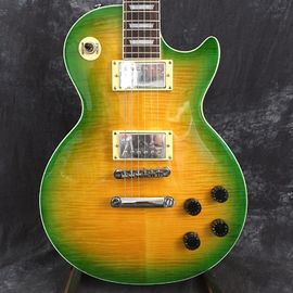 China LP Custom Electric Guitar, Head and Body with Flaming Maple top supplier