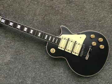 China Flame Top matte black Color LP 3 Pickups Ace Frehley Budokan Vintage Electric Guitar supplier