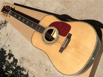 China Wholesales custom 41&quot; 45D 20 frets solid Top Real peral inlay acoustic guitar with colorized shell edge supplier