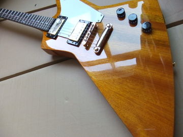 China Wholesale G Explorer Custom Electric Guitar Mahogany In Natural supplier