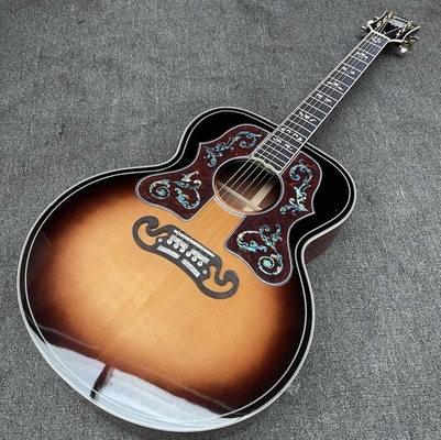 China Custom Acoustic Guitar 43 inches Gibson SJ200 Cocobolo Back side folk classic guitar supplier