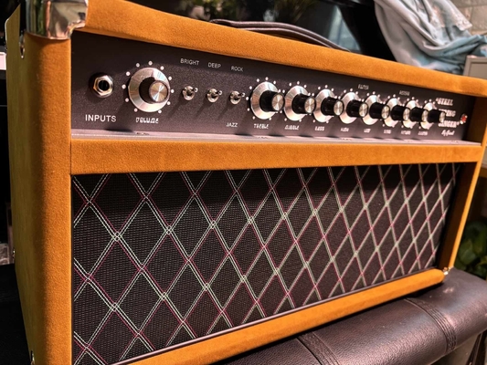 China 2024 HOT!!! Dumble #002 Version Clone SSS20-Steel String Singer SSS Tube Amp Head 20Watt in Suede Brown with Original Knobs supplier