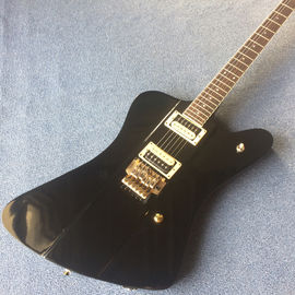 China High quality custom electric guitar, rosewood fingerboard, black electric guitar,Tremolo system supplier