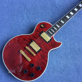 China New style LP Electric guitar,Ebony Fingerboard,a piece of neck,Electric guitar with red wine supplier