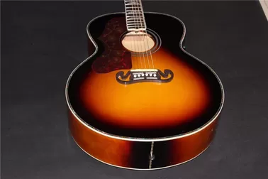 China Lefty guitar jumbo wholesale guitar promotion electric acoustic guitar lefty sunburst Acoustic guitar supplier