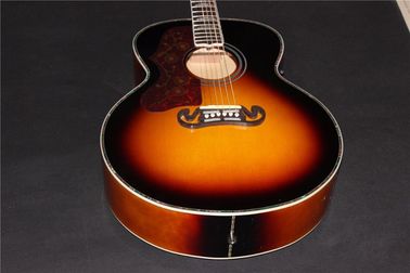 China Lefty guitar jumbo wholesale guitar promotion electric acoustic guitar lefty sunburst Acoustic guitar supplier