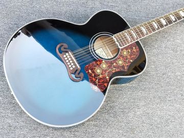 China Top quality Blue clolor 12 strings J200 classical acoustic Guitar,Factory maple 43&quot; Jumbo G200vs acoustic guitar supplier
