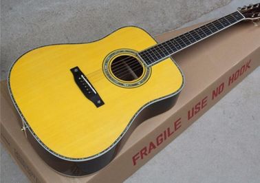 China 41 Inch Solid Wood Body Acoustic Guitar Sitka Mahogany Back and Side Authorized Grover Machine Heads supplier
