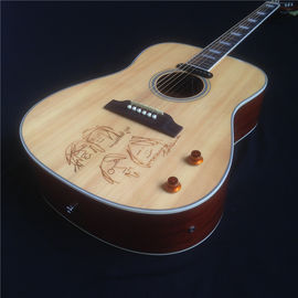 China Hot sale Acoustic Guitar Natural Guitar Acoustic with One Piece of body 20 scale Chinese guitar shop free shipping supplier
