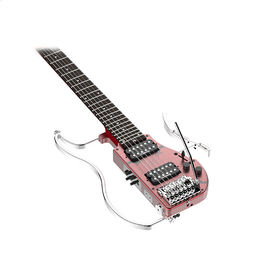 China Unique Design Patented Grand Headless Electric Guitar Double Hummbucker Built-in Guitar Effect Ebony Fingerboard and bag supplier