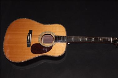 China Custom guitar factory Top Quality ALL Solid Spruce Top AAAA Rosewood Back &amp; Sides Acoustic D45 guitar supplier