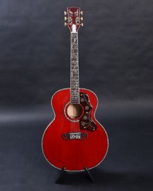 China Customized acoustic guitar, 43 inch Jumbo guitar, Quilt Vine Viper red, Guitarra acustica supplier