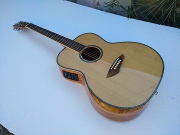 China AAA quality new custom guitars OM body african sanders wood solid acoustic electric guitar supplier