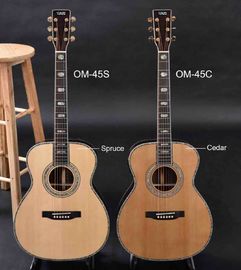 China OEM custom guitar, 40 inch Acoustic Guitar,solid Spruce top, real abalone binding and ebony fingerboard supplier