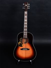 China Full solid wood left hand acoustic guitar, solid spurce top, solid mahogany back and side supplier