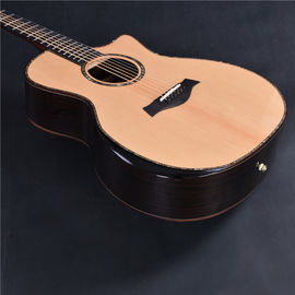 China Customized solid spruce top rosewood back and side cutaway acoustic guitar with FSM 301 EQ supplier