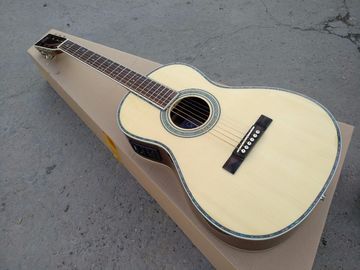 China OEM 39 inches acoustic guitar 00 solid spruce parlor acoustic guitar OOO28 body AAA quality guitars supplier